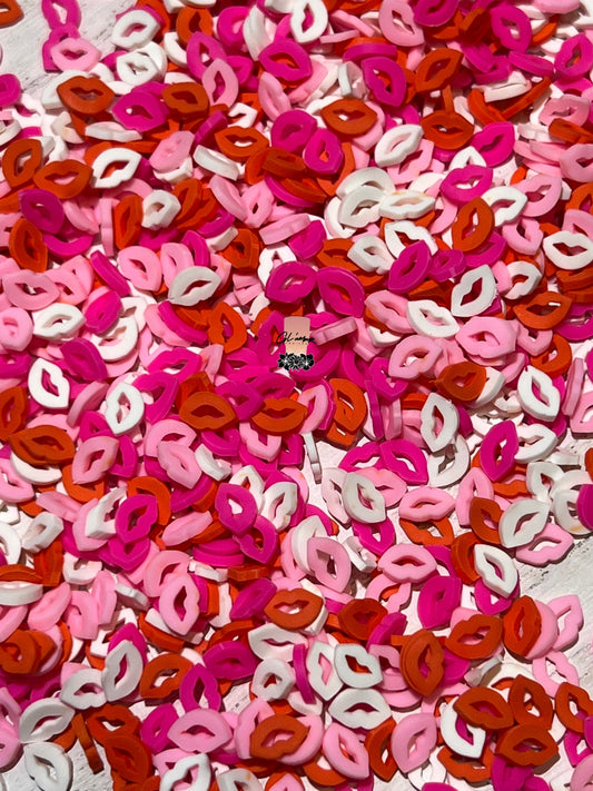 Lips Four Color Mix Polymer Slices - small 5mm