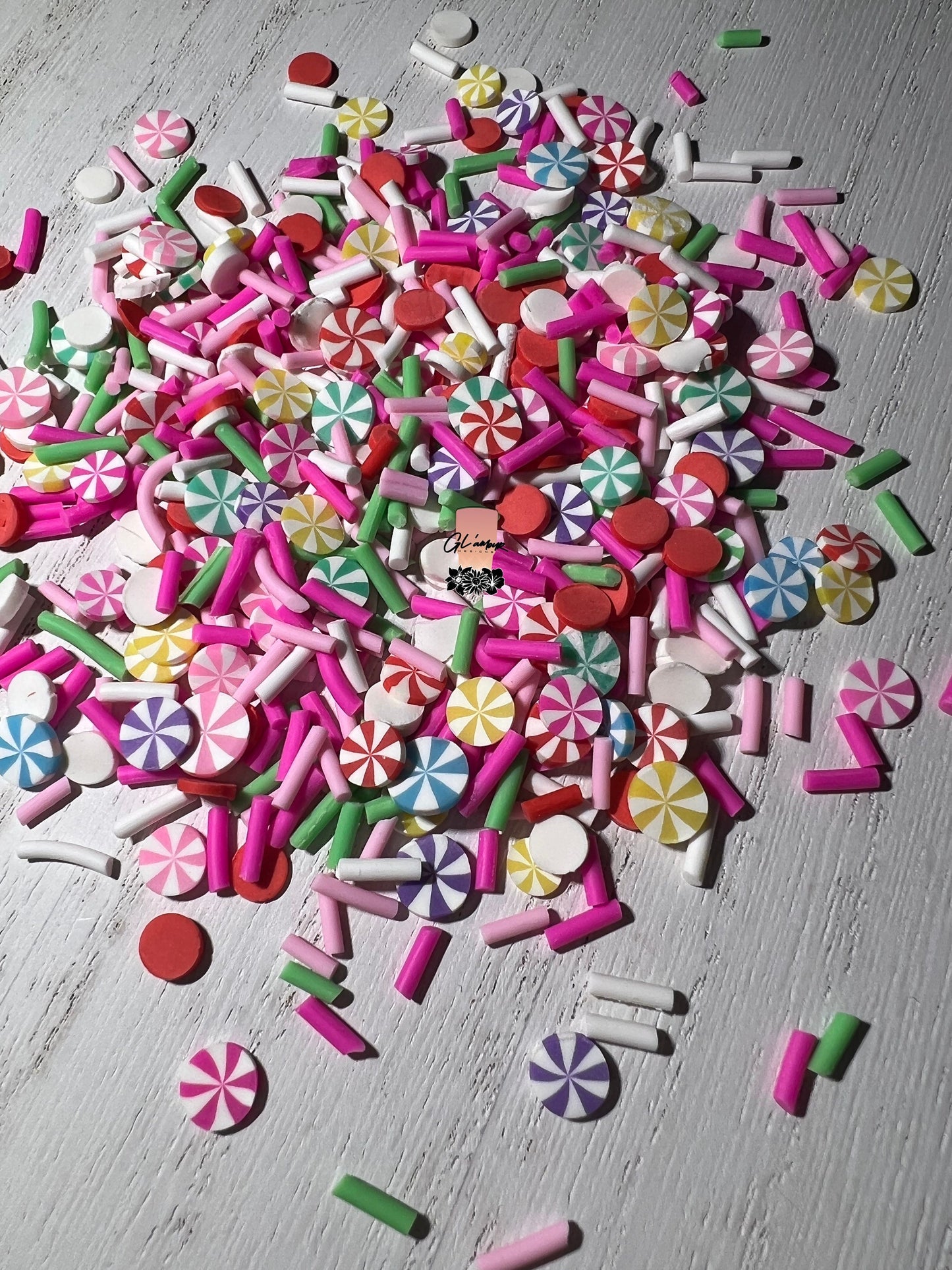 Candyland Polymer Slices -small 5mm