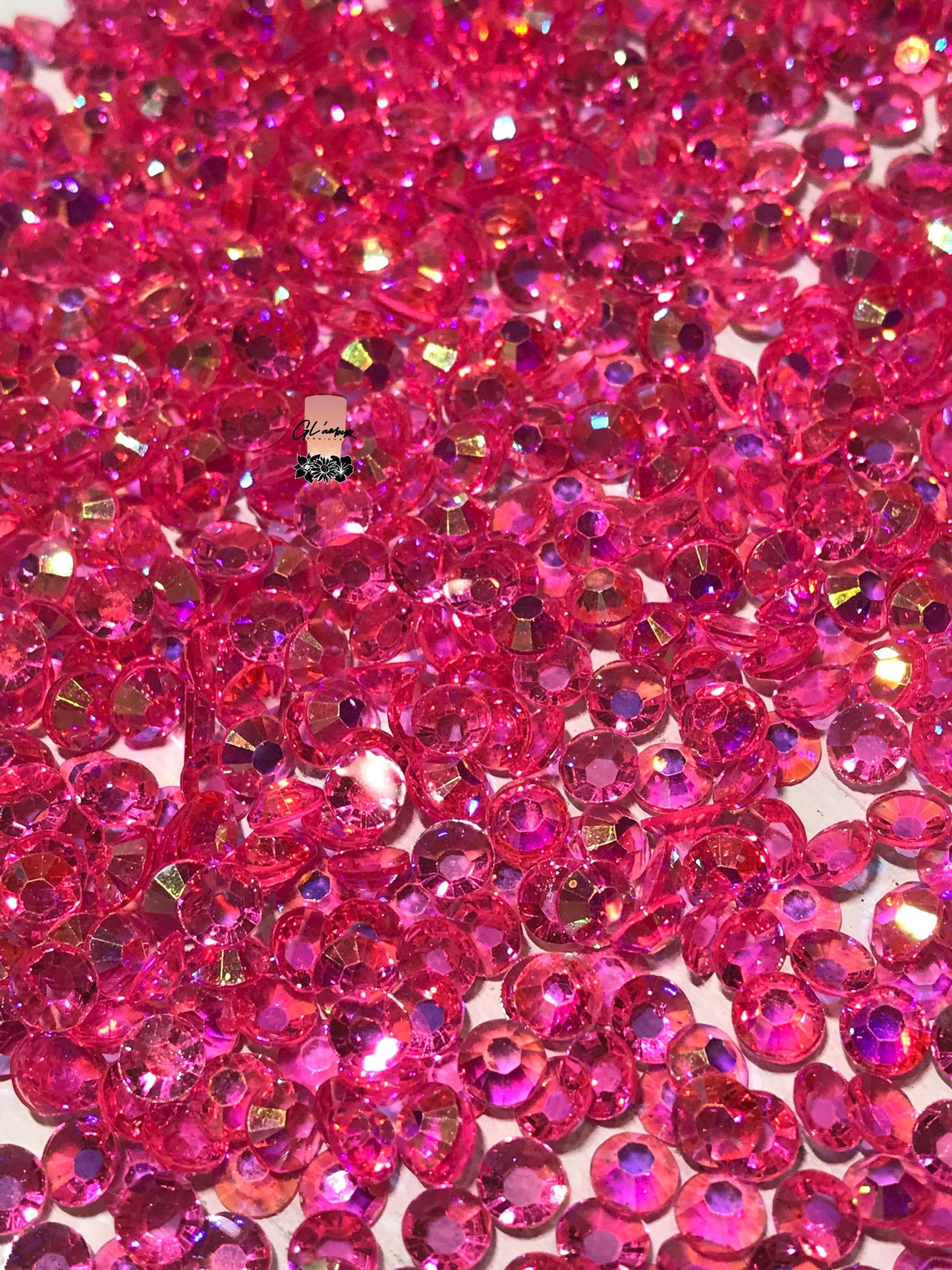 AB Transparent Light Rose Flat Back Resin Rhinestones - 1000 pcs