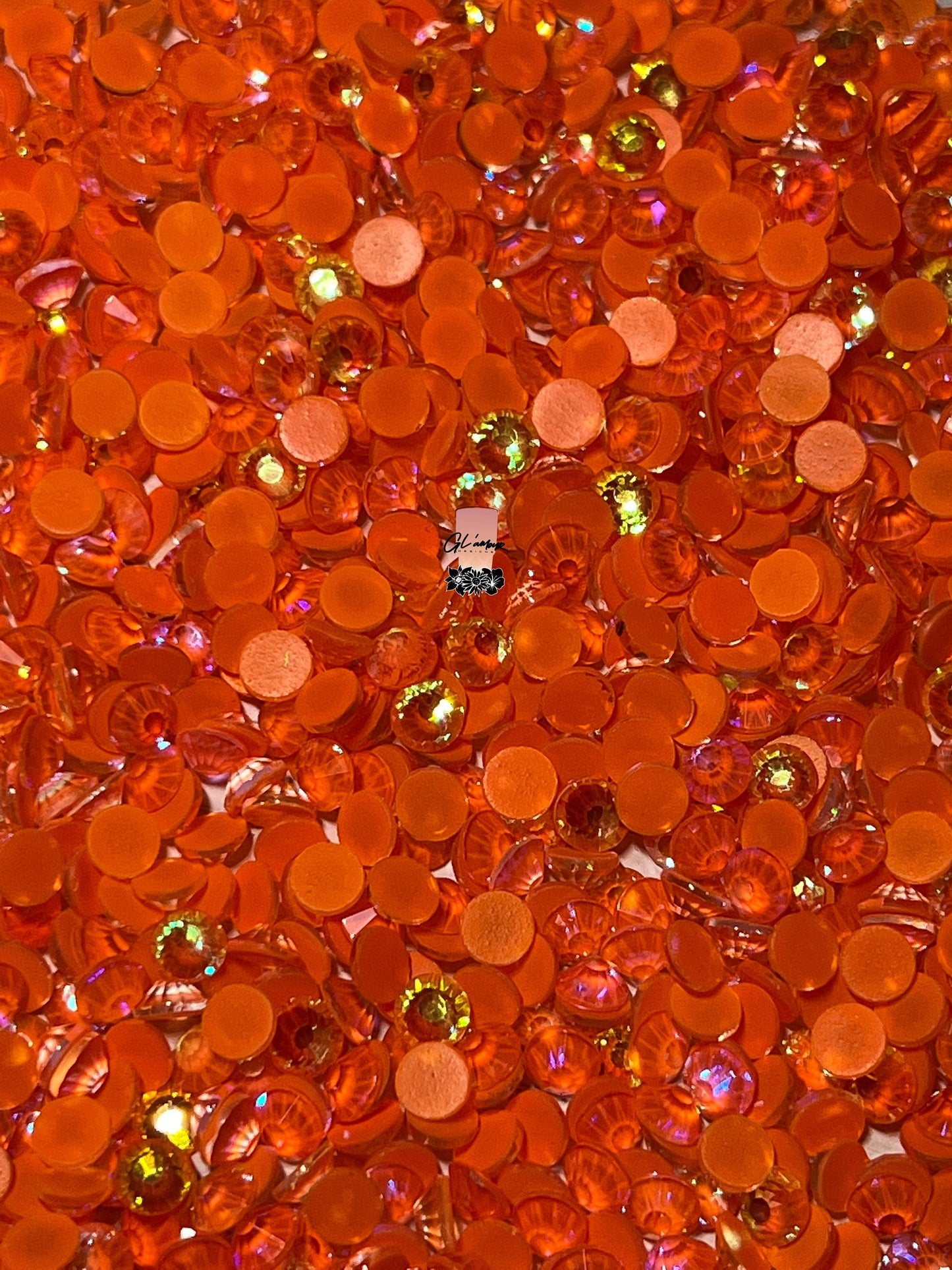 Glow in The Dark Orange Rhinestones - 1,440 pcs