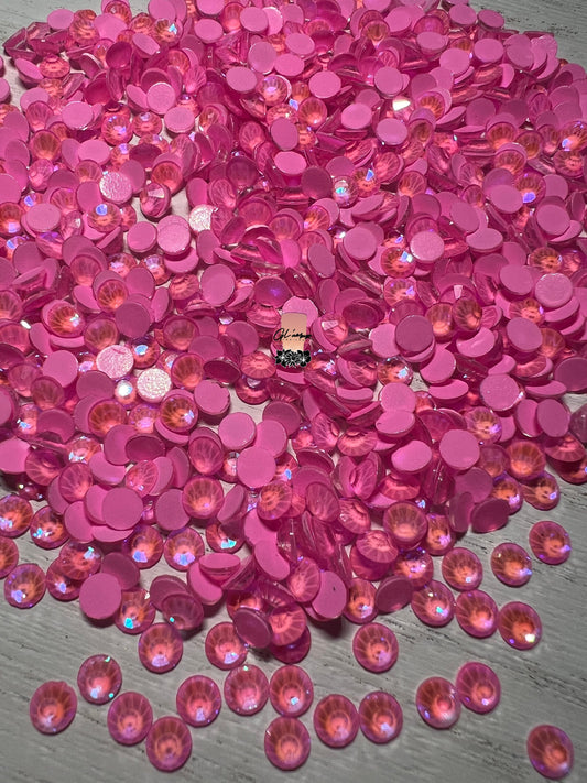Glow in The Dark Pink Rhinestones - 1440 pcs