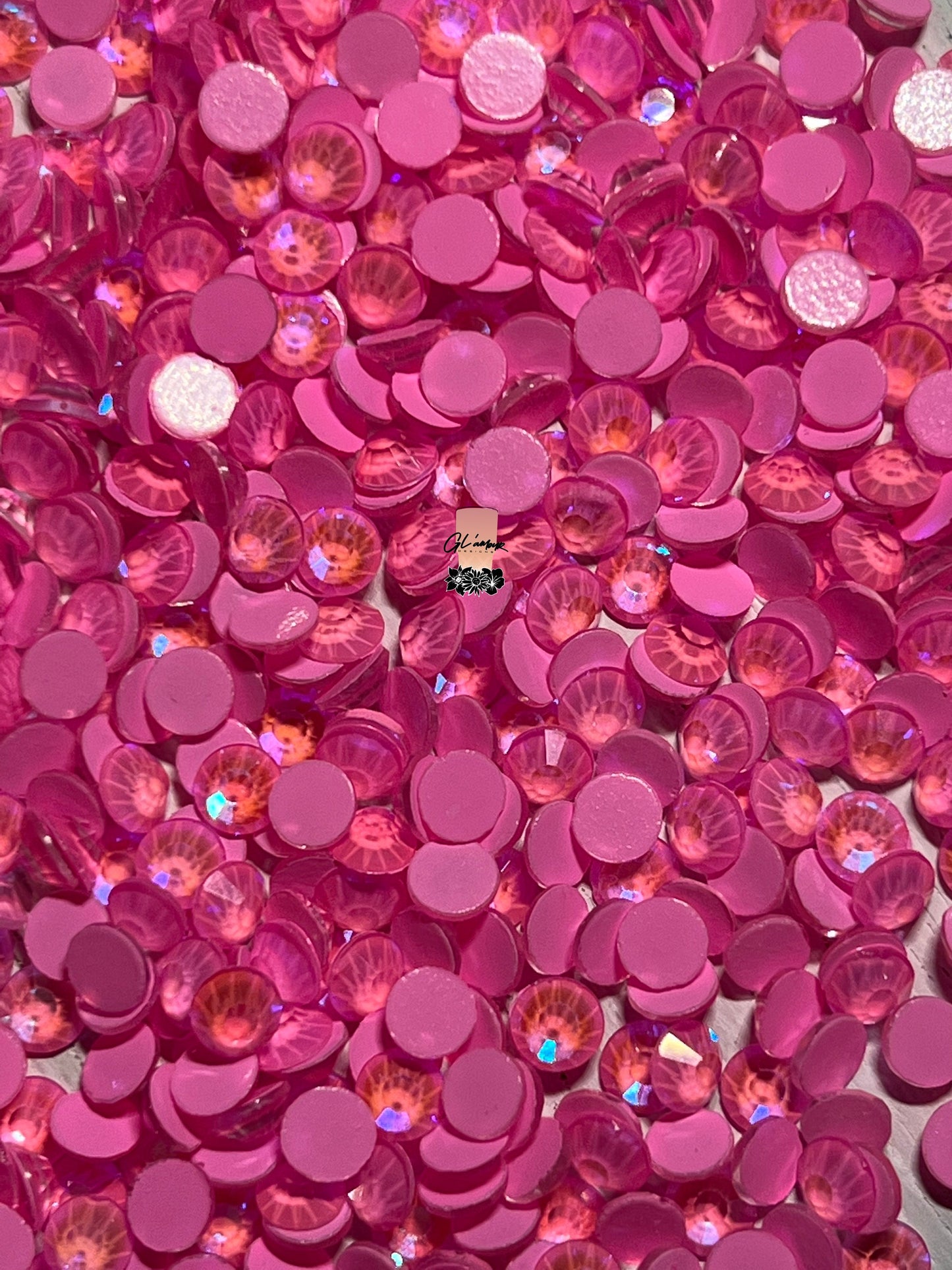 Glow in The Dark Pink Rhinestones - 1440 pcs