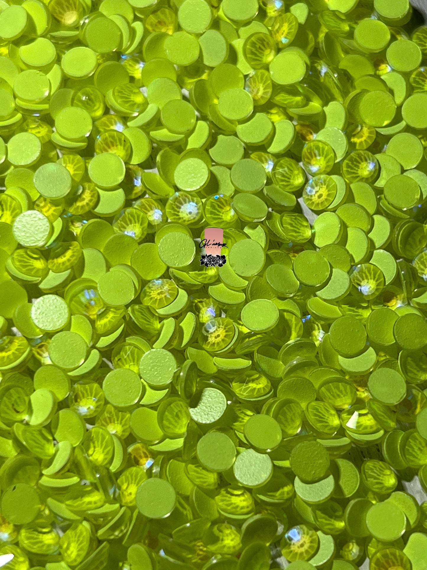 Glow in The Dark Yellow Rhinestones - 1,440 pcs