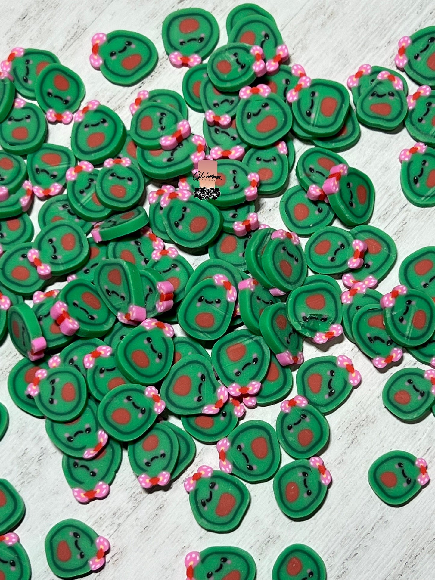 Avocado Lady Polymer Slices - large 10mm