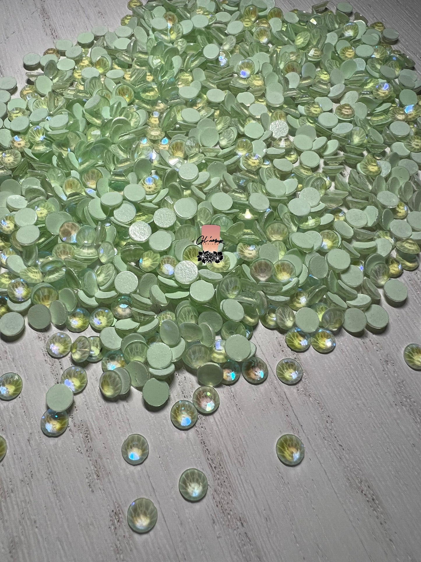 Glow in The Dark Green Rhinestones - 1,440 pcs