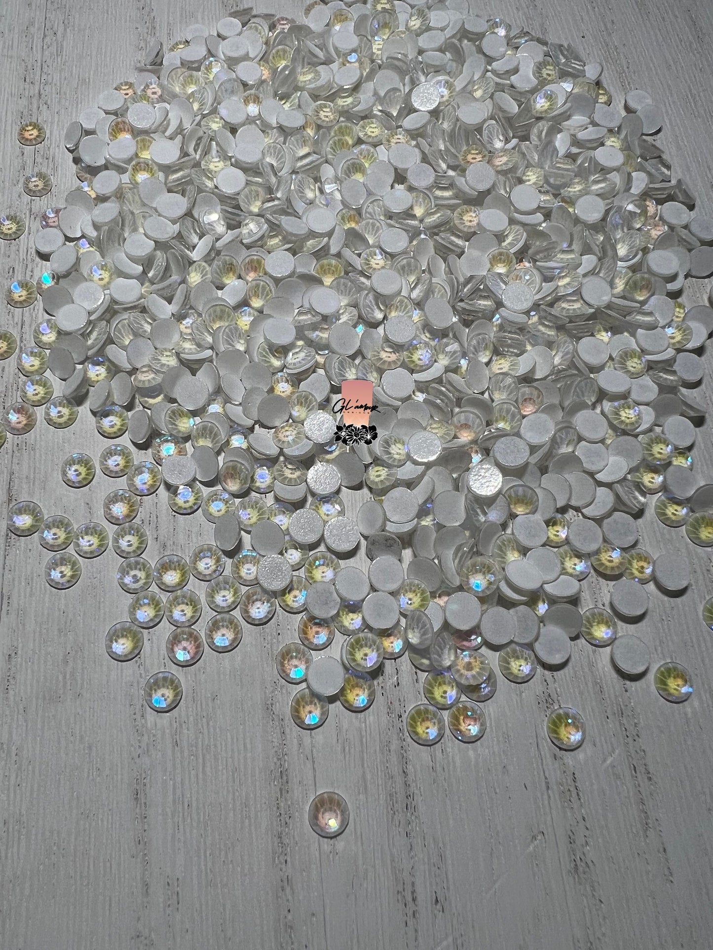 Glow in The Dark White Rhinestones - 1,440 pcs