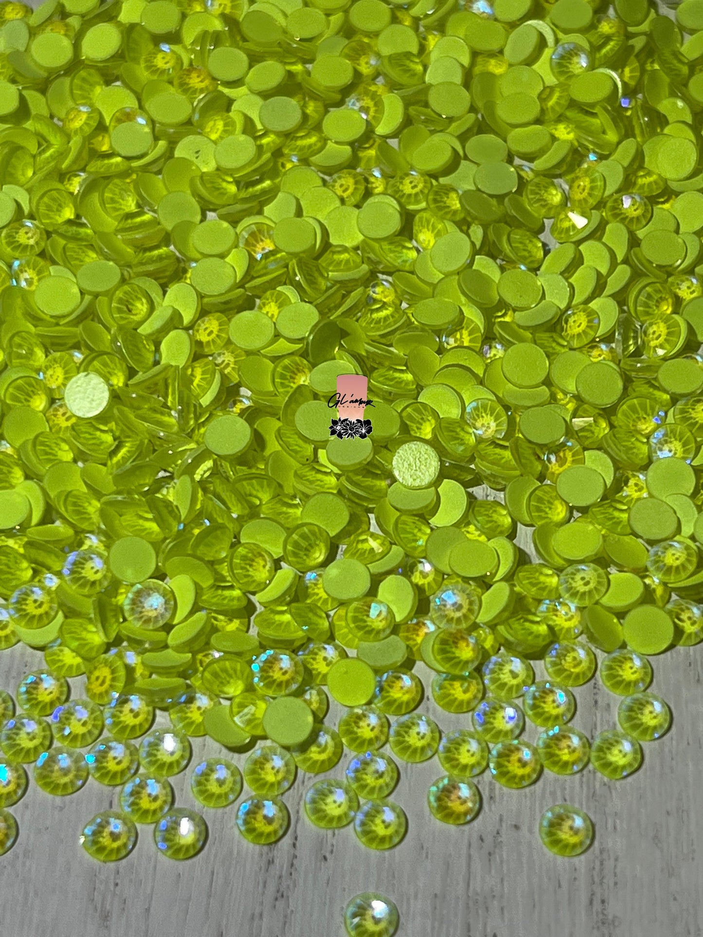 Glow in The Dark Yellow Rhinestones - 1,440 pcs