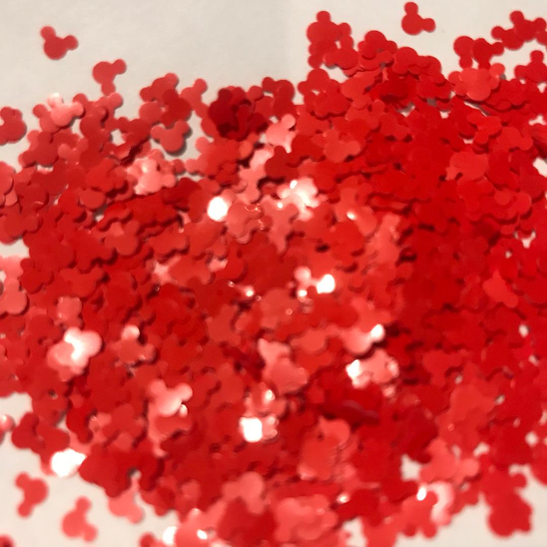 Cherry Red Holographic Mouse Glitter