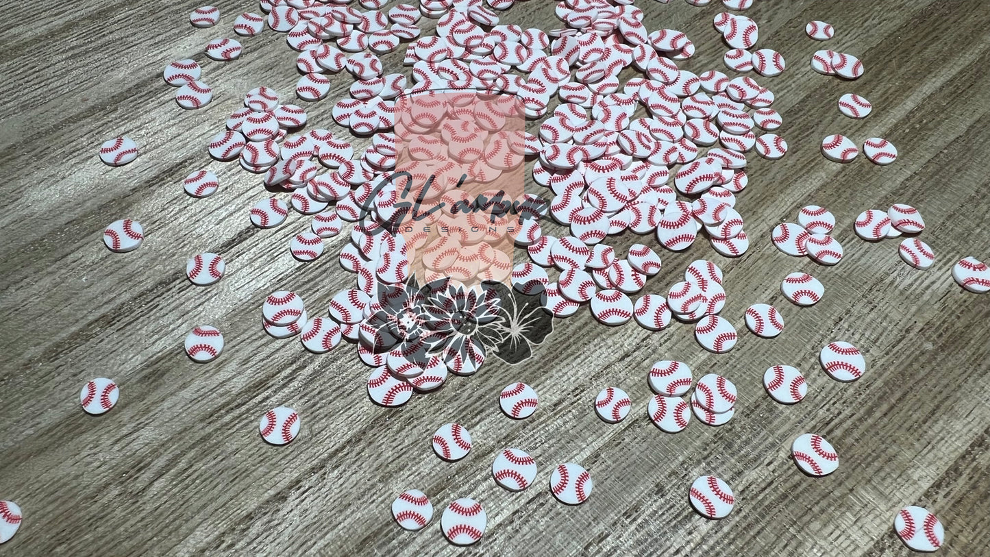 Baseball #2 Polymer Slices - 5mm Small