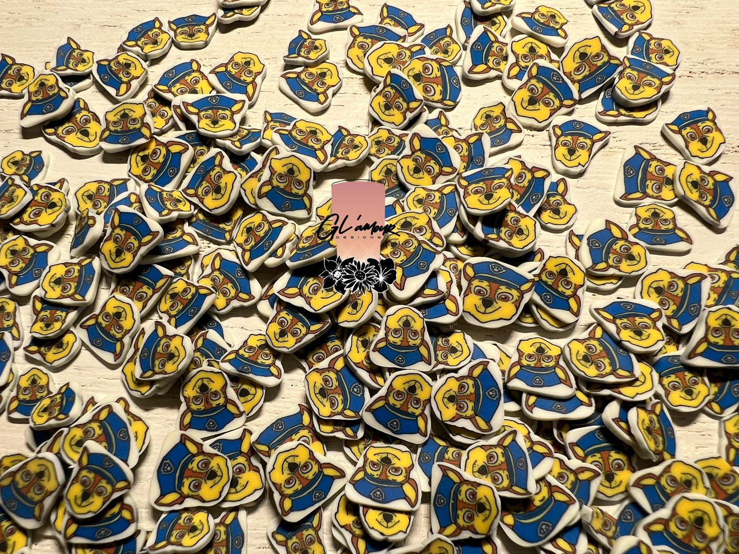 Blue Dog Patrol Polymer Slices - 5mm Small