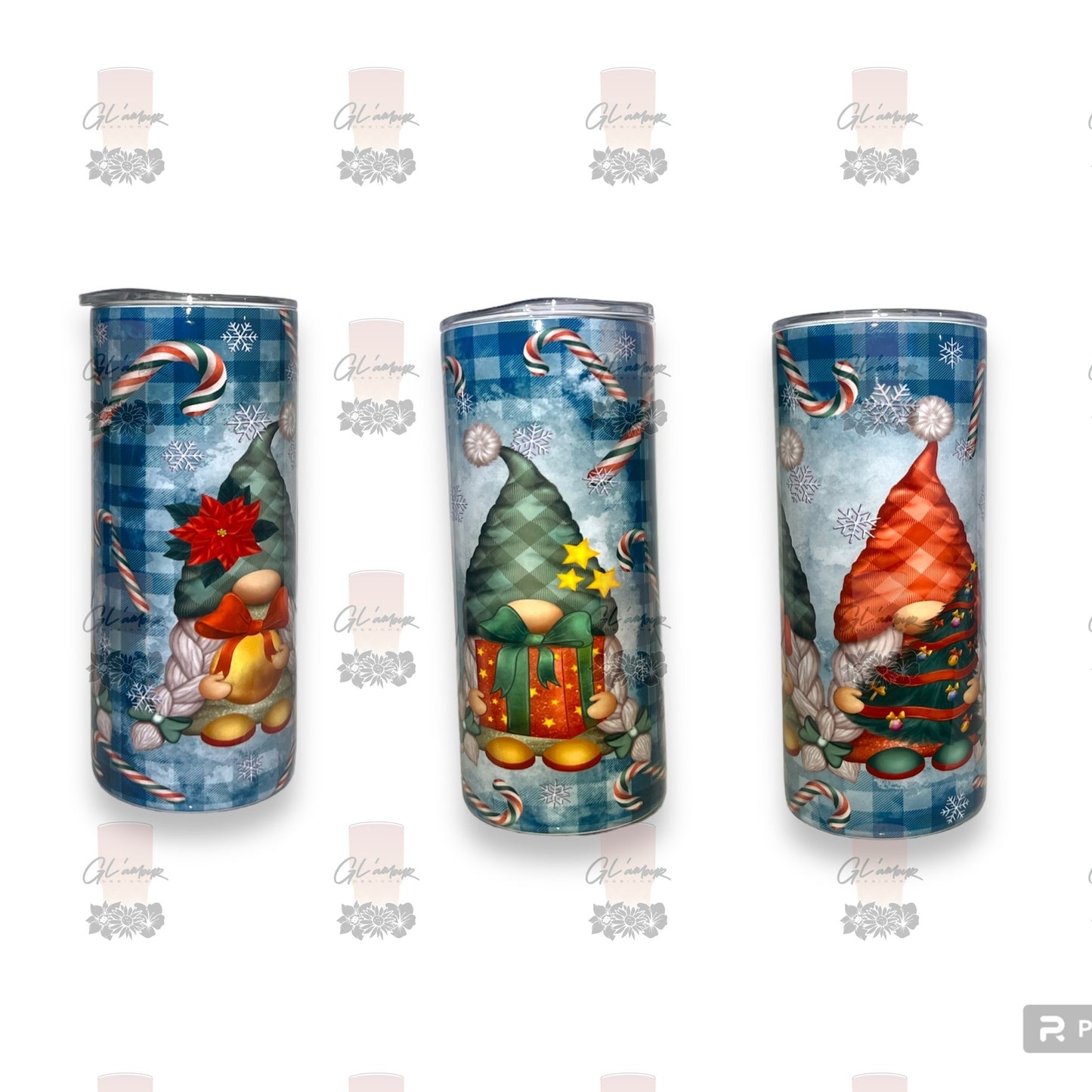 Candy Cane Gnomes Tumbler