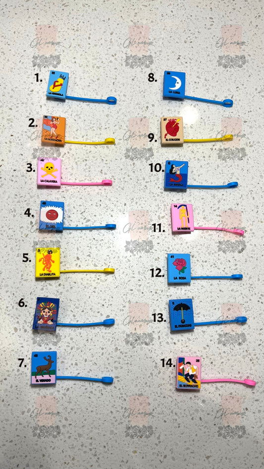 Loteria Straw Toppers