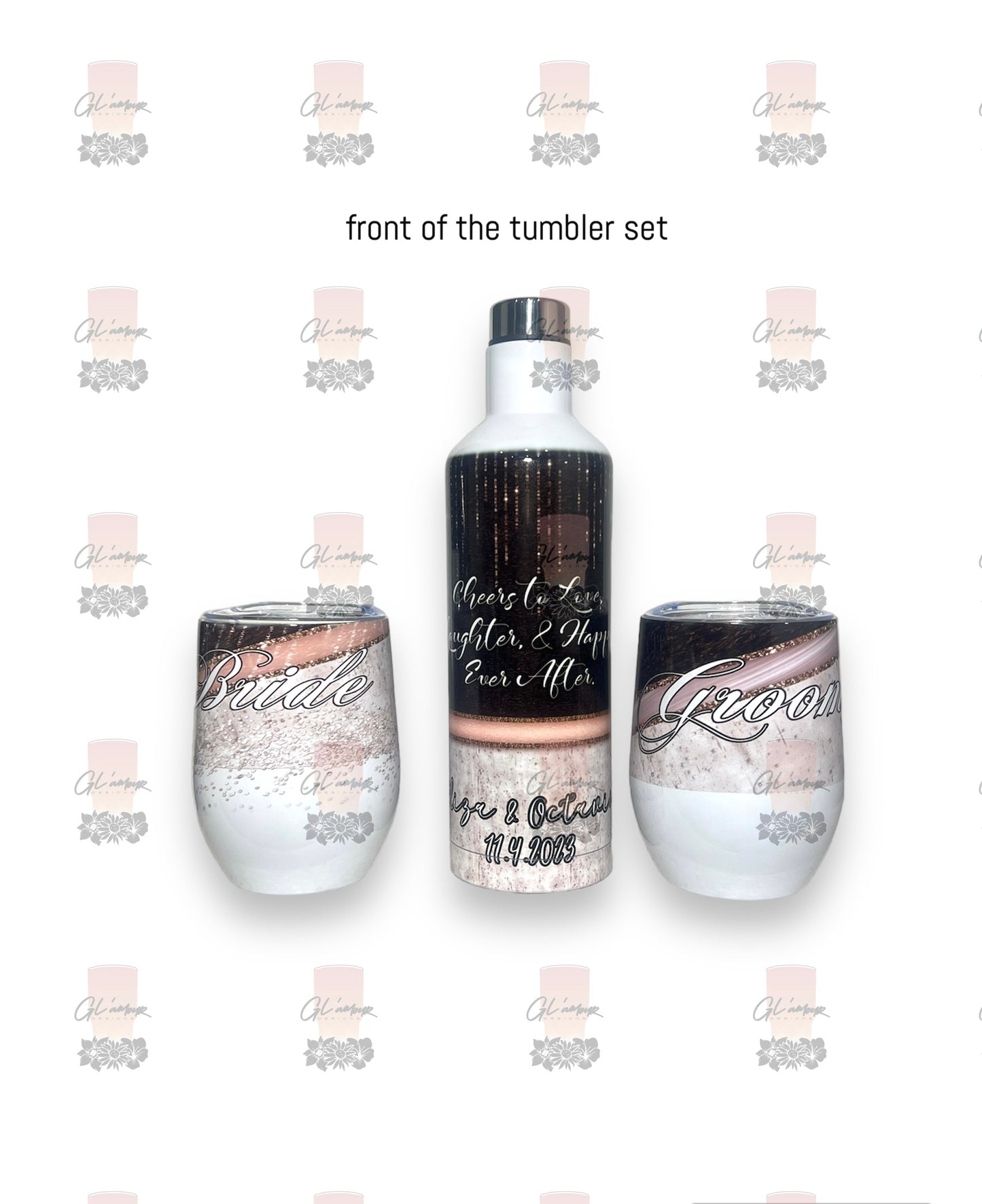 Wedding Wine Tumbler Set