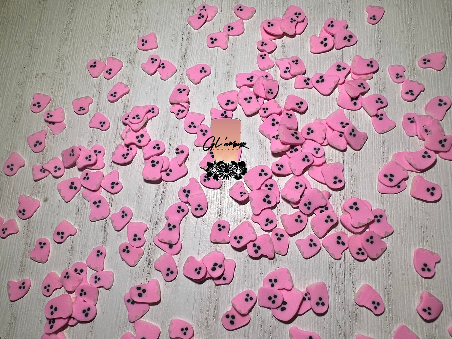 Pink Ghost Polymer Slices - 5mm Small