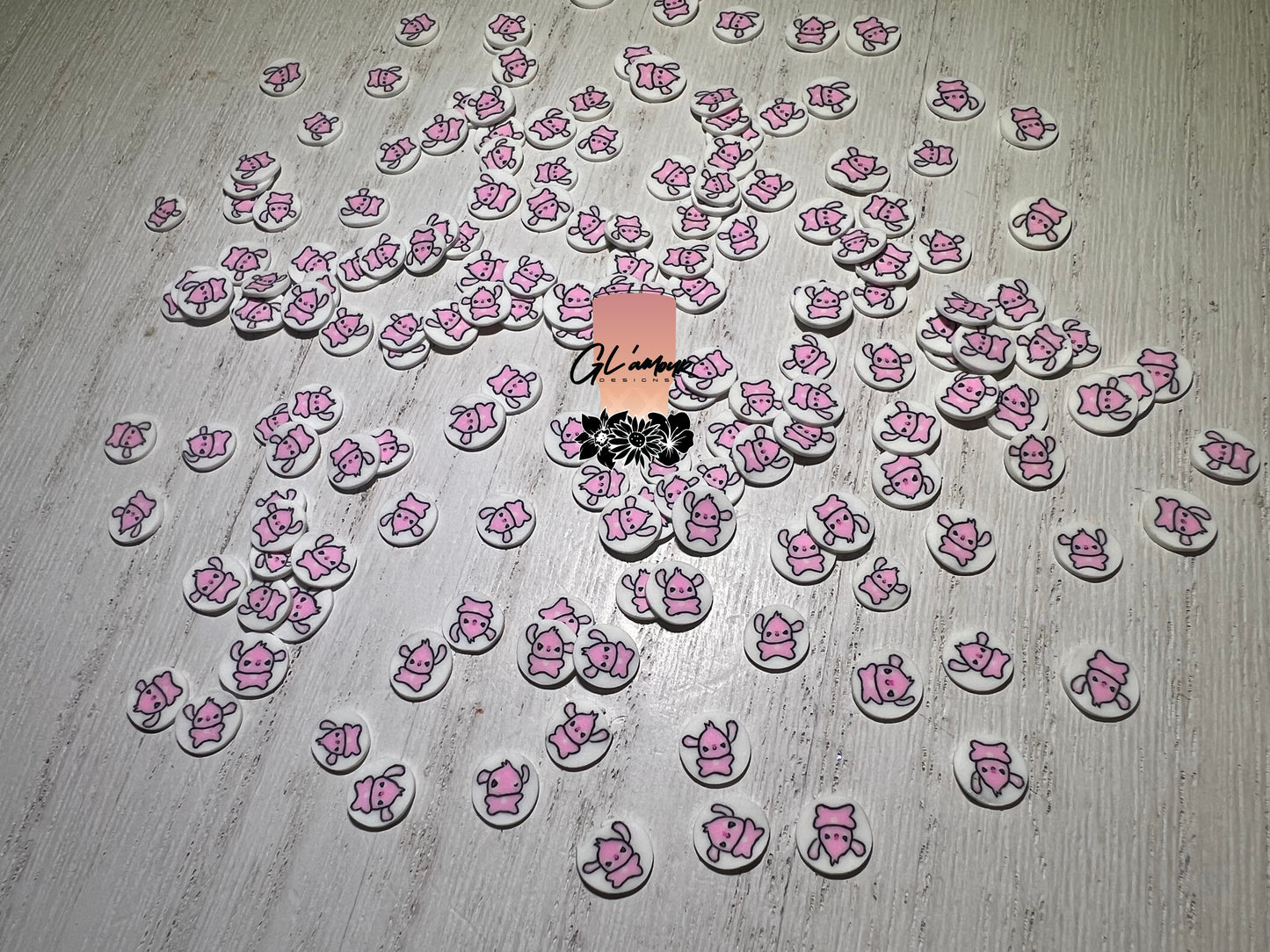Pink Ohana Friend Polymer Slices - 5mm Small