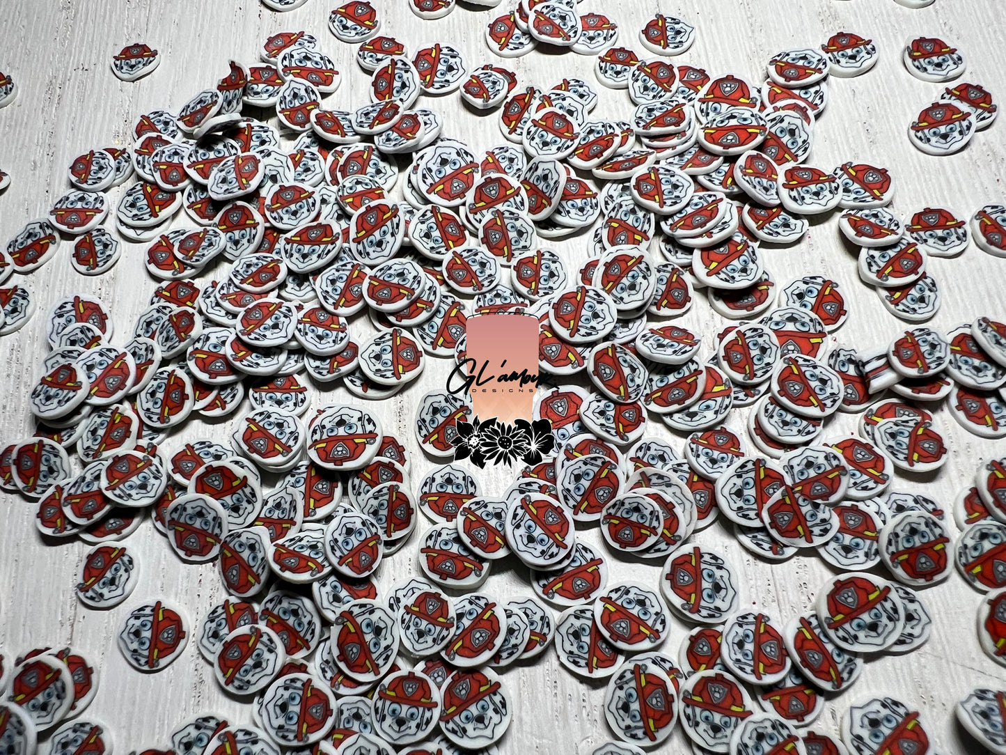 Red Dog Patrol Polymer Slices - 5mm Small