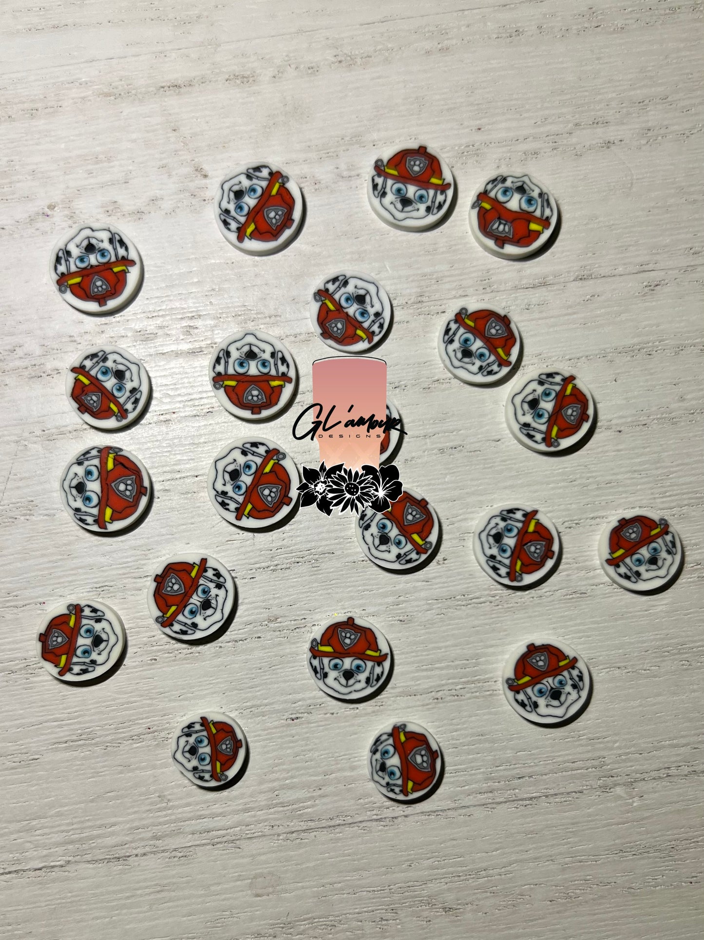Red Dog Patrol Polymer Slices - 10mm Large