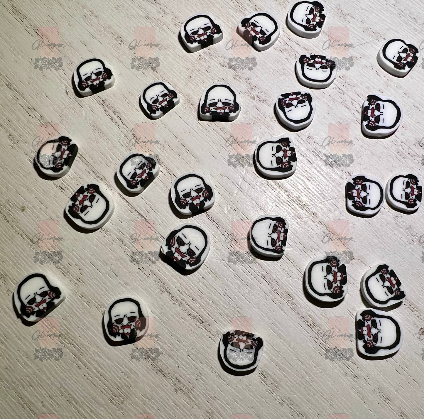 Scary Clown Polymer Slices - 5mm Small
