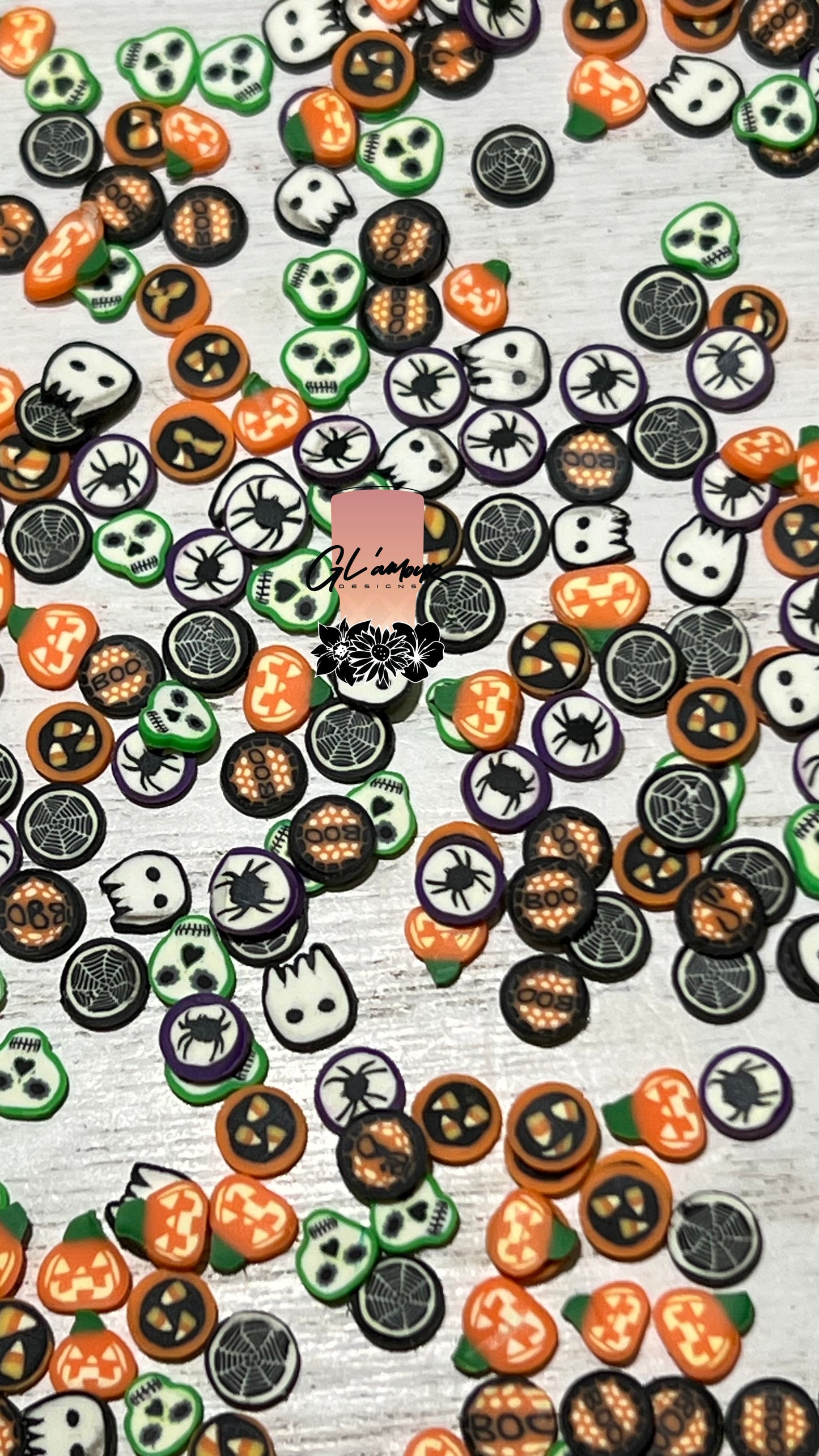 Spooky Boo's Polymer Slices - 5mm Small