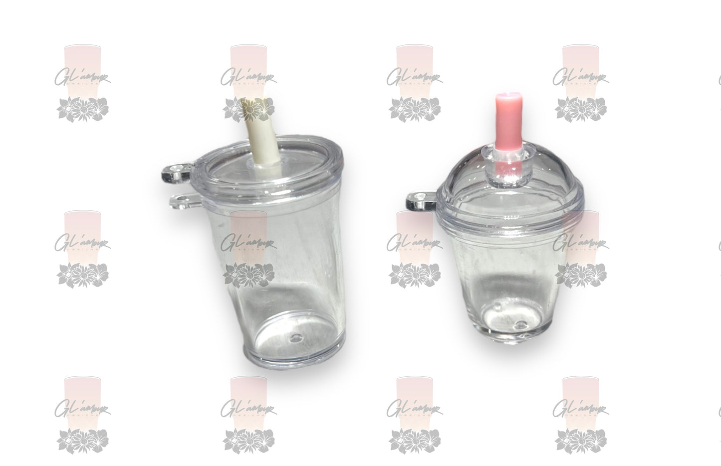 NEW Miniature DIY Keychain Cups with Straws