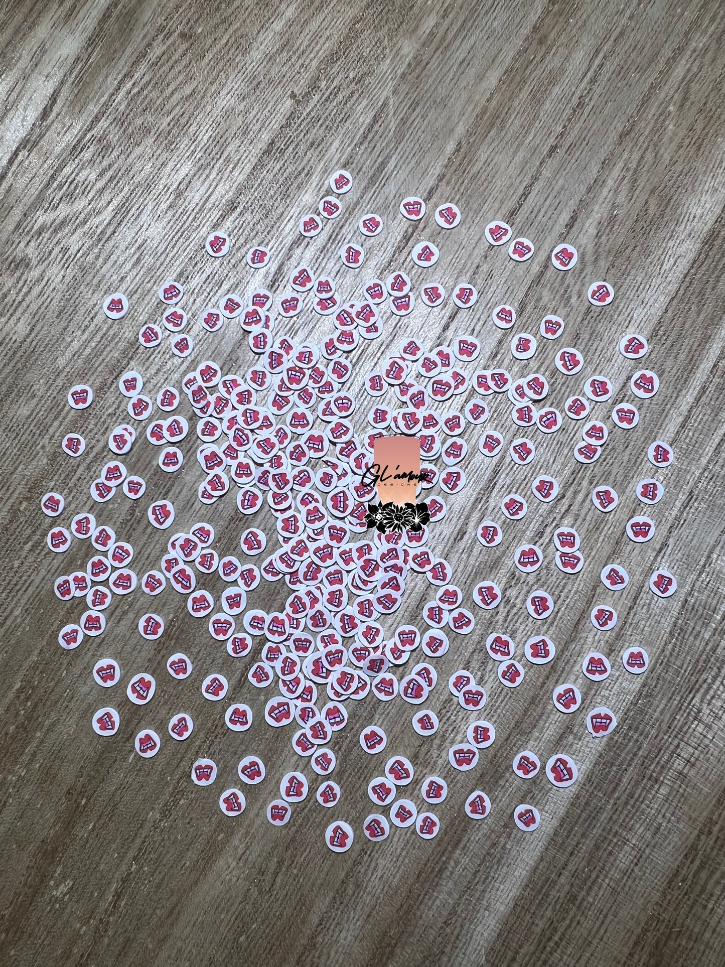 Vampire Fangs Polymer Slices - 5mm Small
