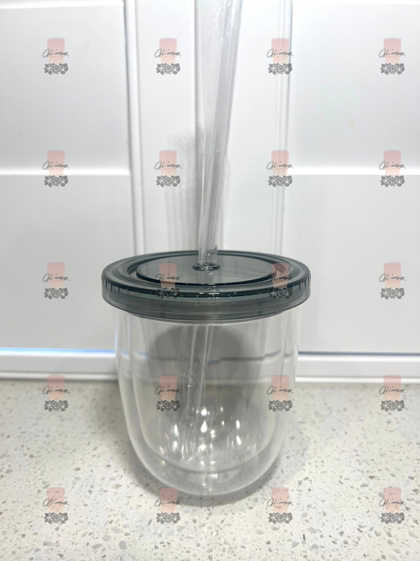 12 oz Flat Lid/Rounded Acrylic Tumbler