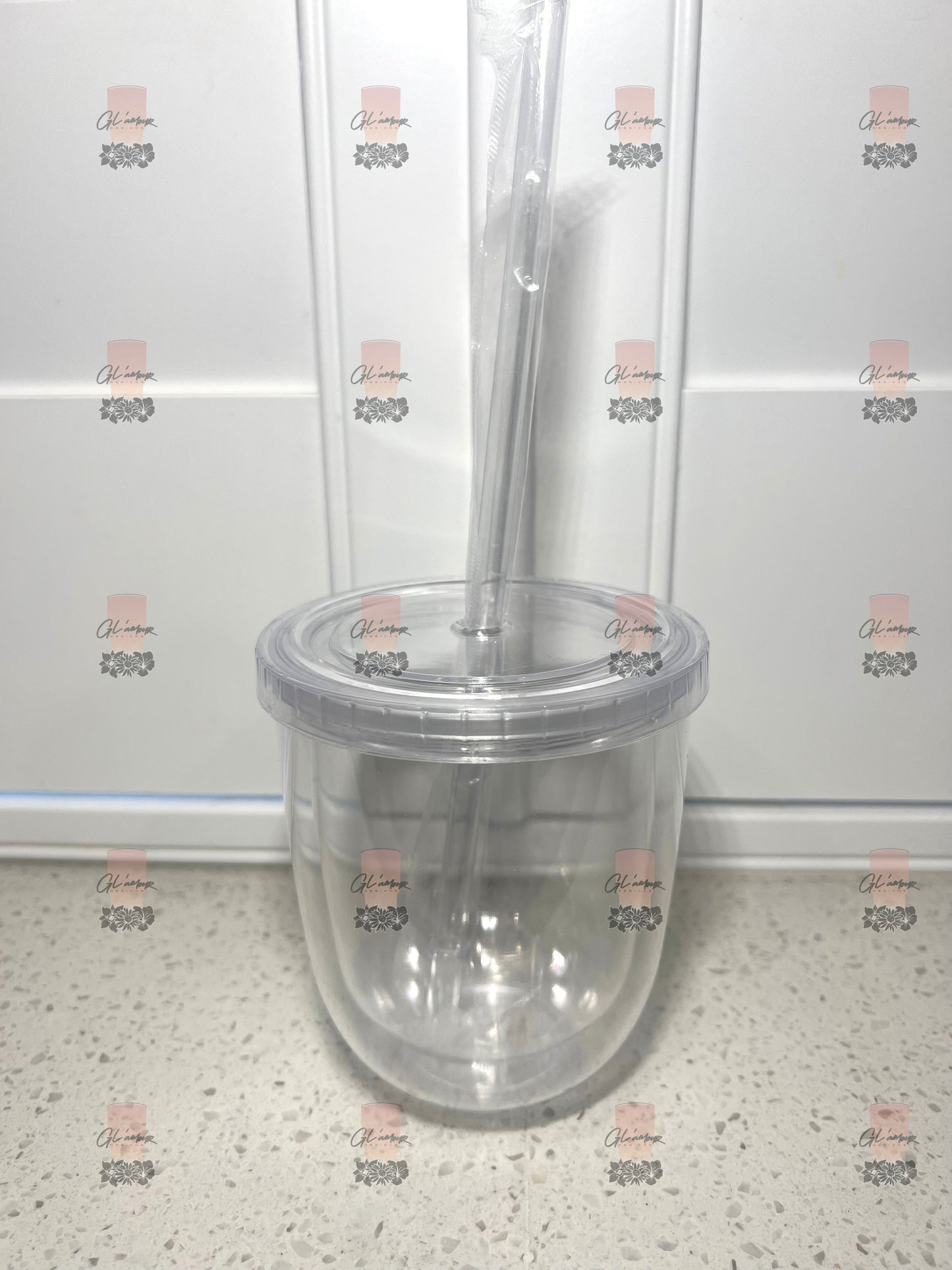 12 oz Flat Lid/Rounded Acrylic Tumbler