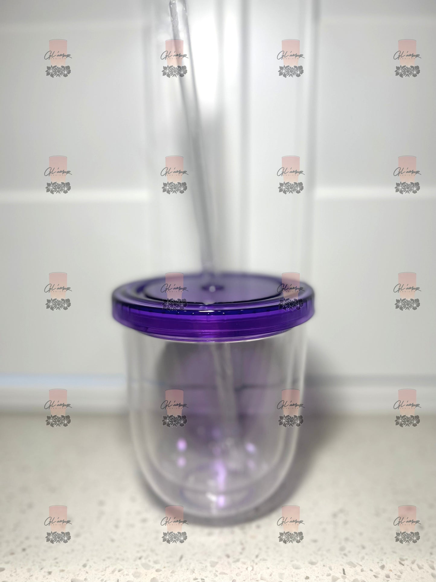 12 oz Flat Lid/Rounded Acrylic Tumbler