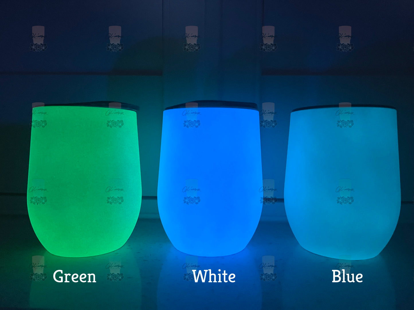 12 oz Glow in the Dark Stainless Wine Tumblers