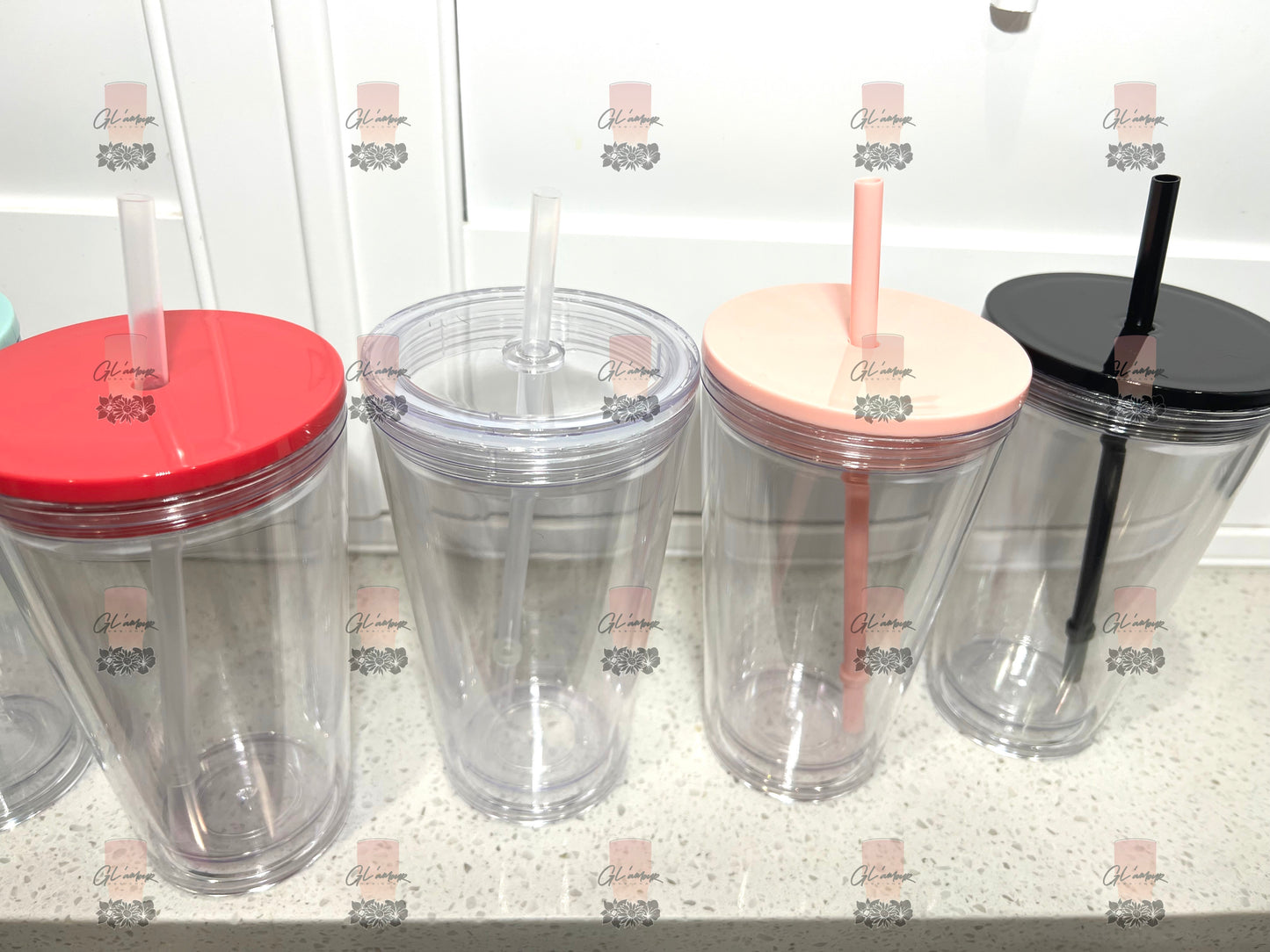 Pre-Drilled 16 oz Dupe Double Wall Tumblers