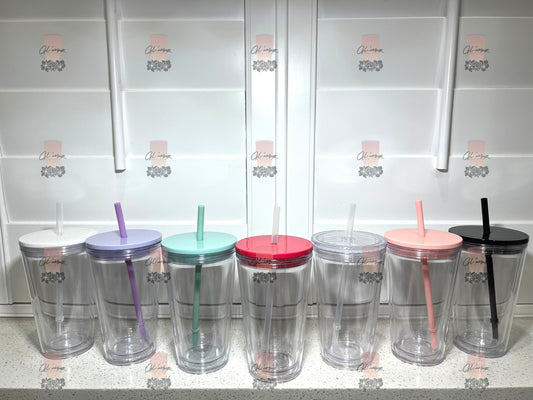 Pre-Drilled 16 oz Dupe Double Wall Tumblers