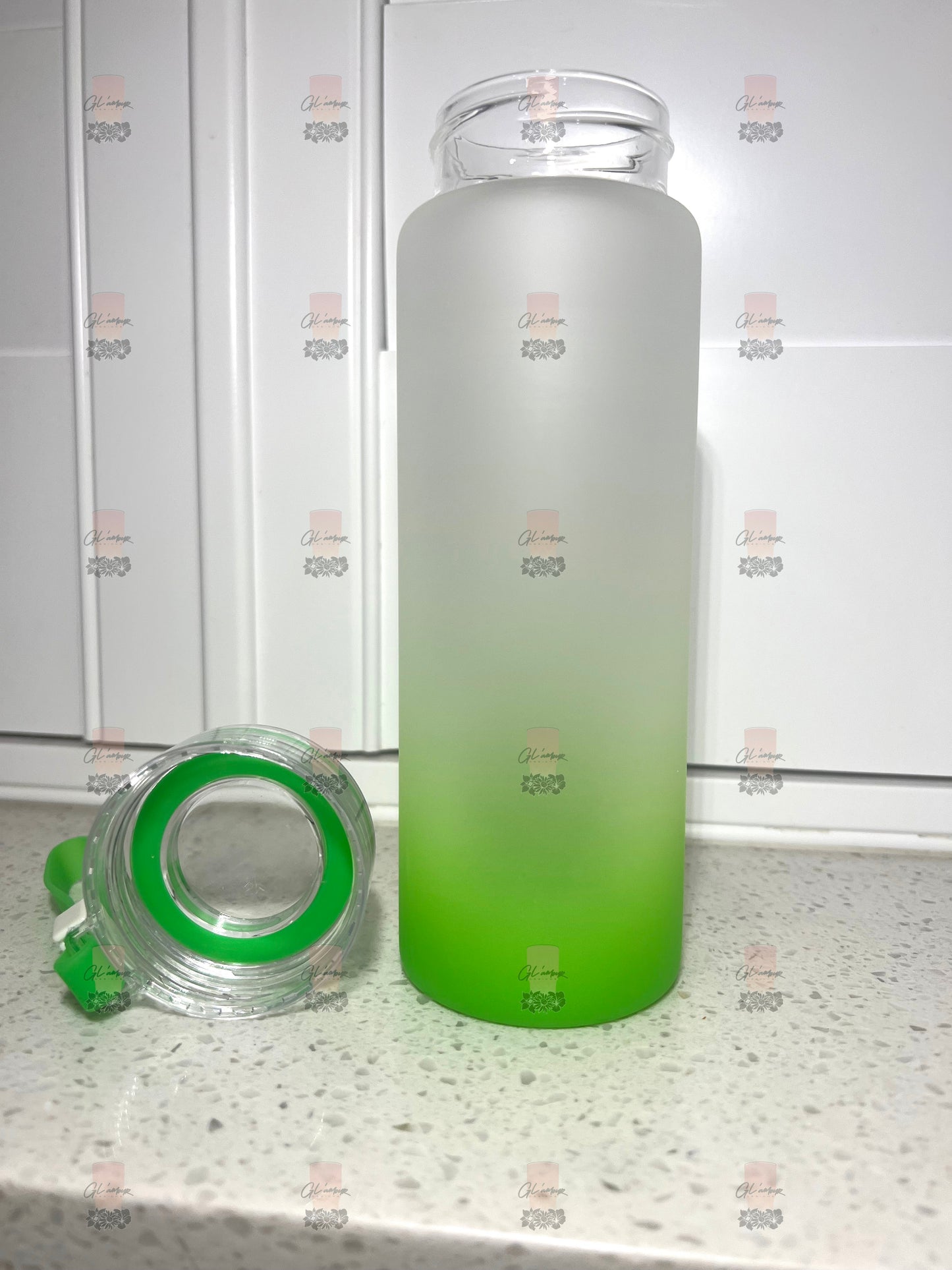 17 oz Sublimation Ombre Frost Glass Bottles