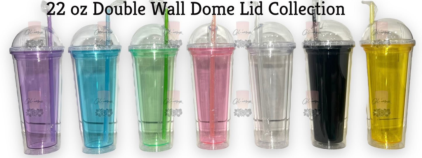 22 oz Double Wall Dome Tumbler – Gl'amourXx Designs