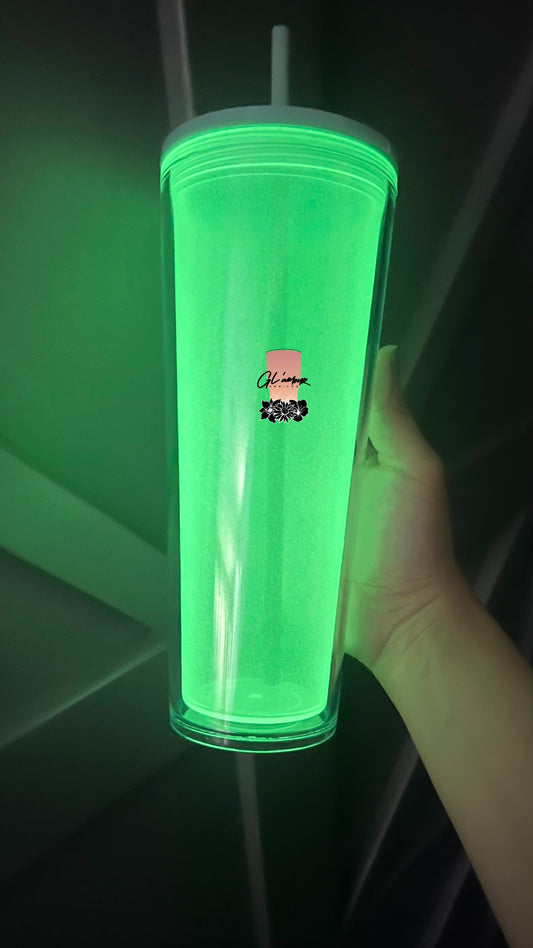 24 oz Glow In The Dark Dupe Double Wall Tumbler