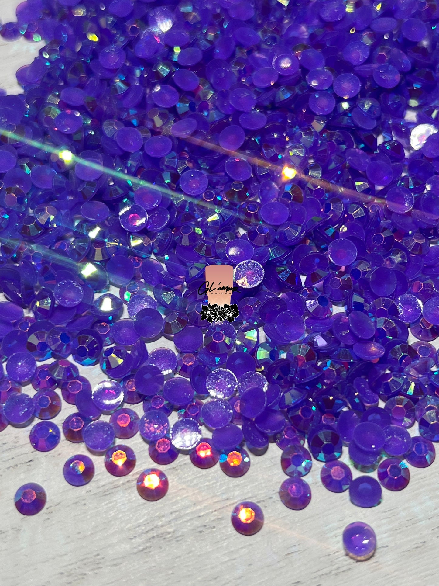 AB Jelly Amethyst Flat Back Resin Rhinestones - 1000 pcs