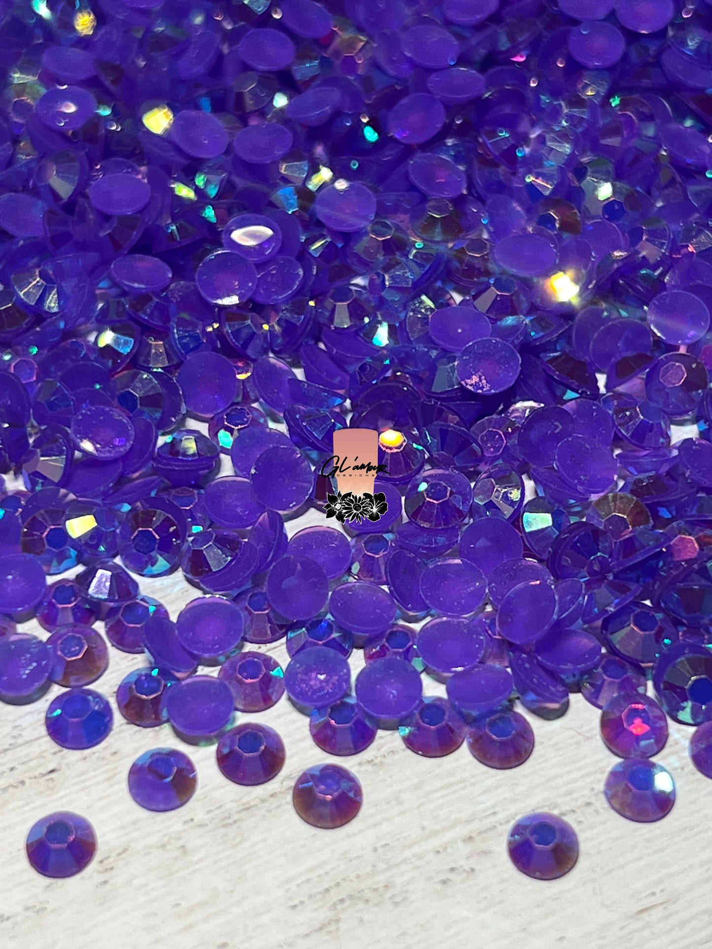 AB Jelly Amethyst Flat Back Resin Rhinestones - 1000 pcs