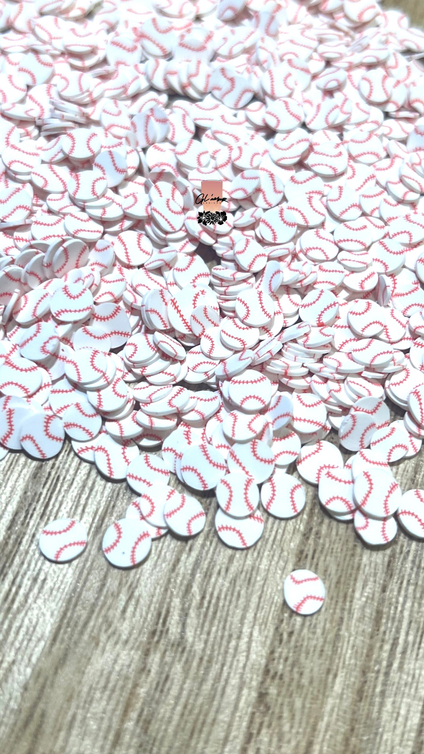 Baseball #2 Polymer Slices - 5mm Small
