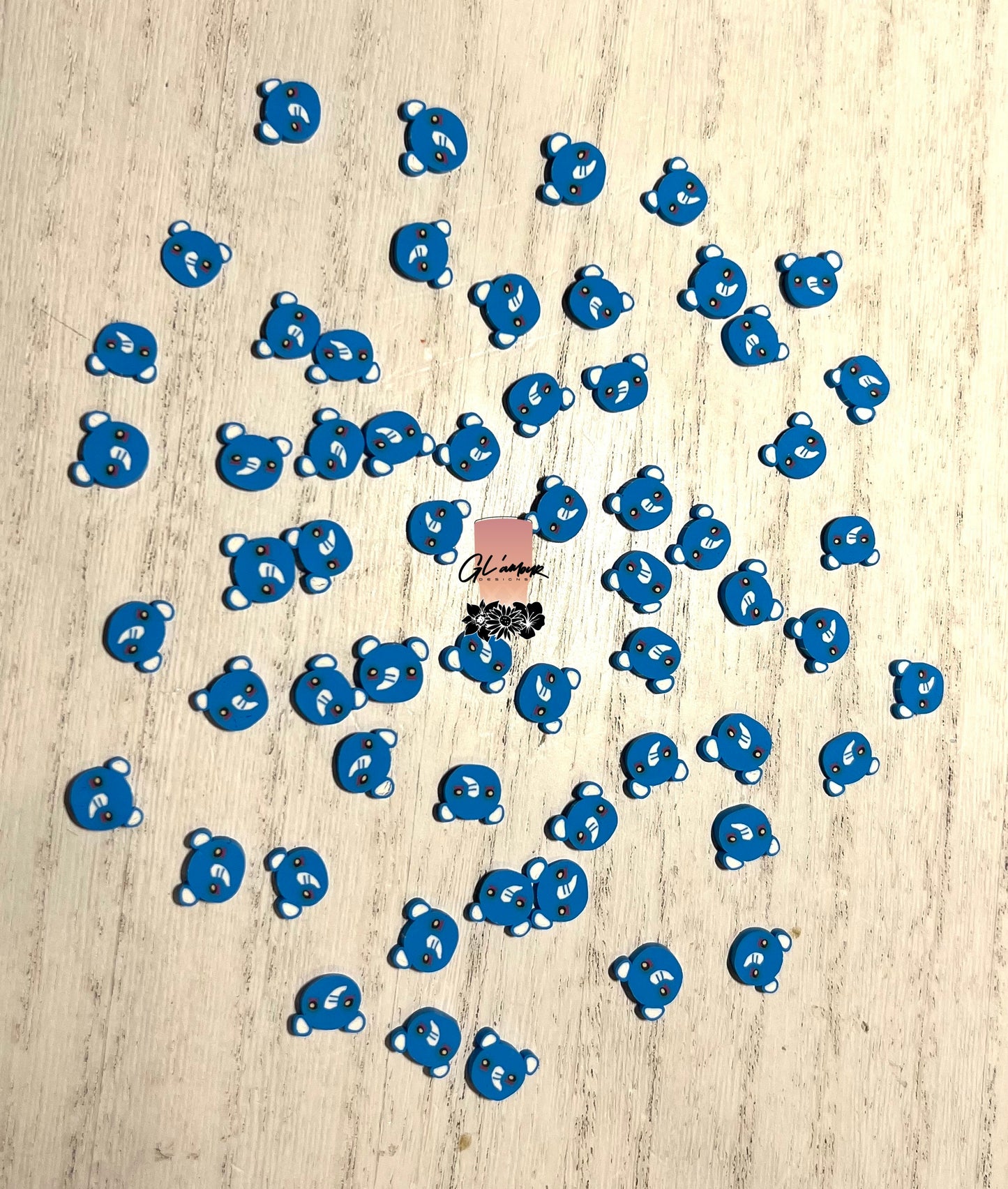 Blue Elephant Polymer Slices - 10mm Large