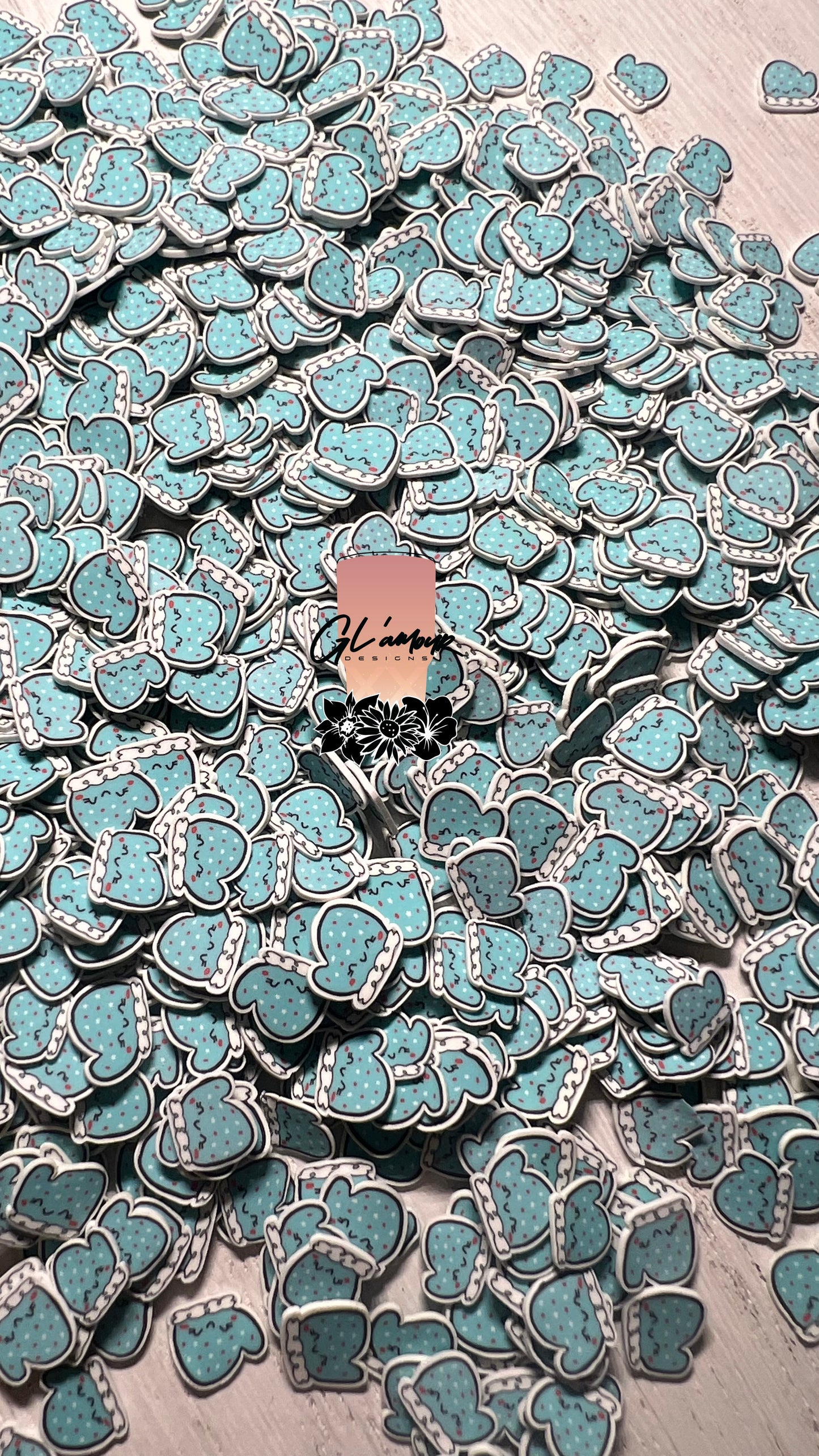 Blue Mitten Polymer Slices- 5mm Small