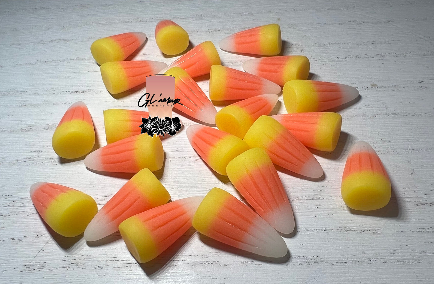 Candy Corn FAKE/ Realistic Looking Cabochon Candy Corn
