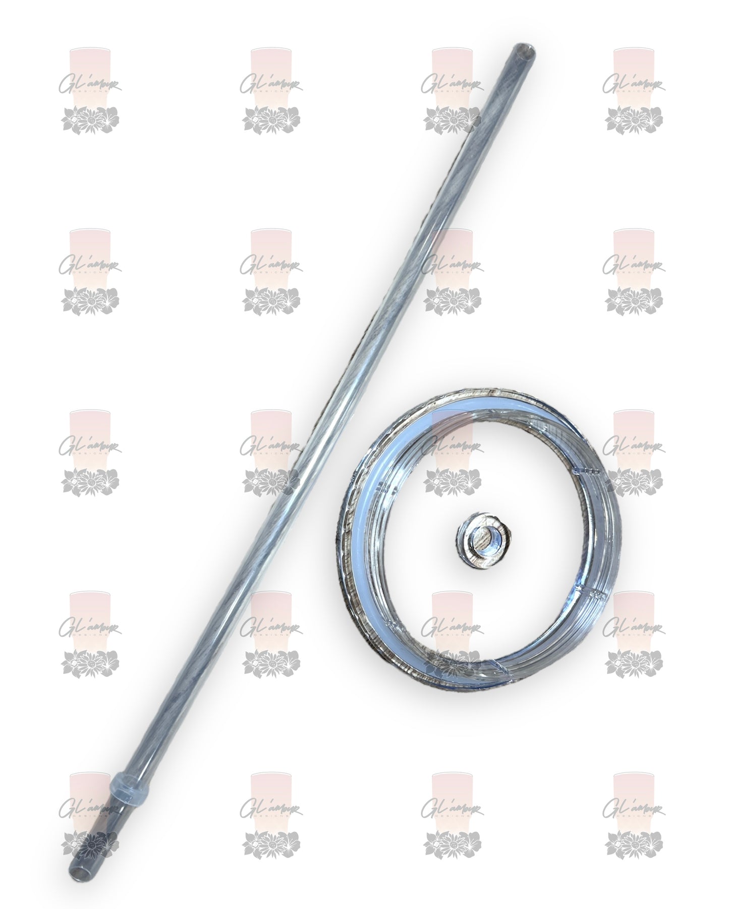 Transparent Dupe / Flat Lid & 10.5" Straw