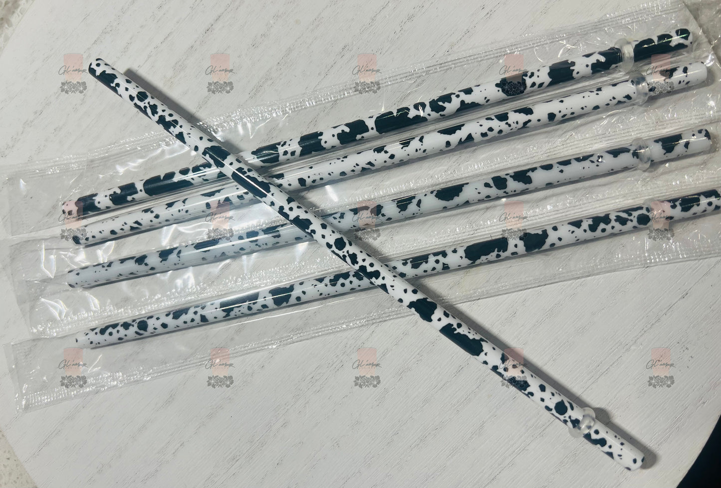 Cow Print Reusable Straw - 9 inches