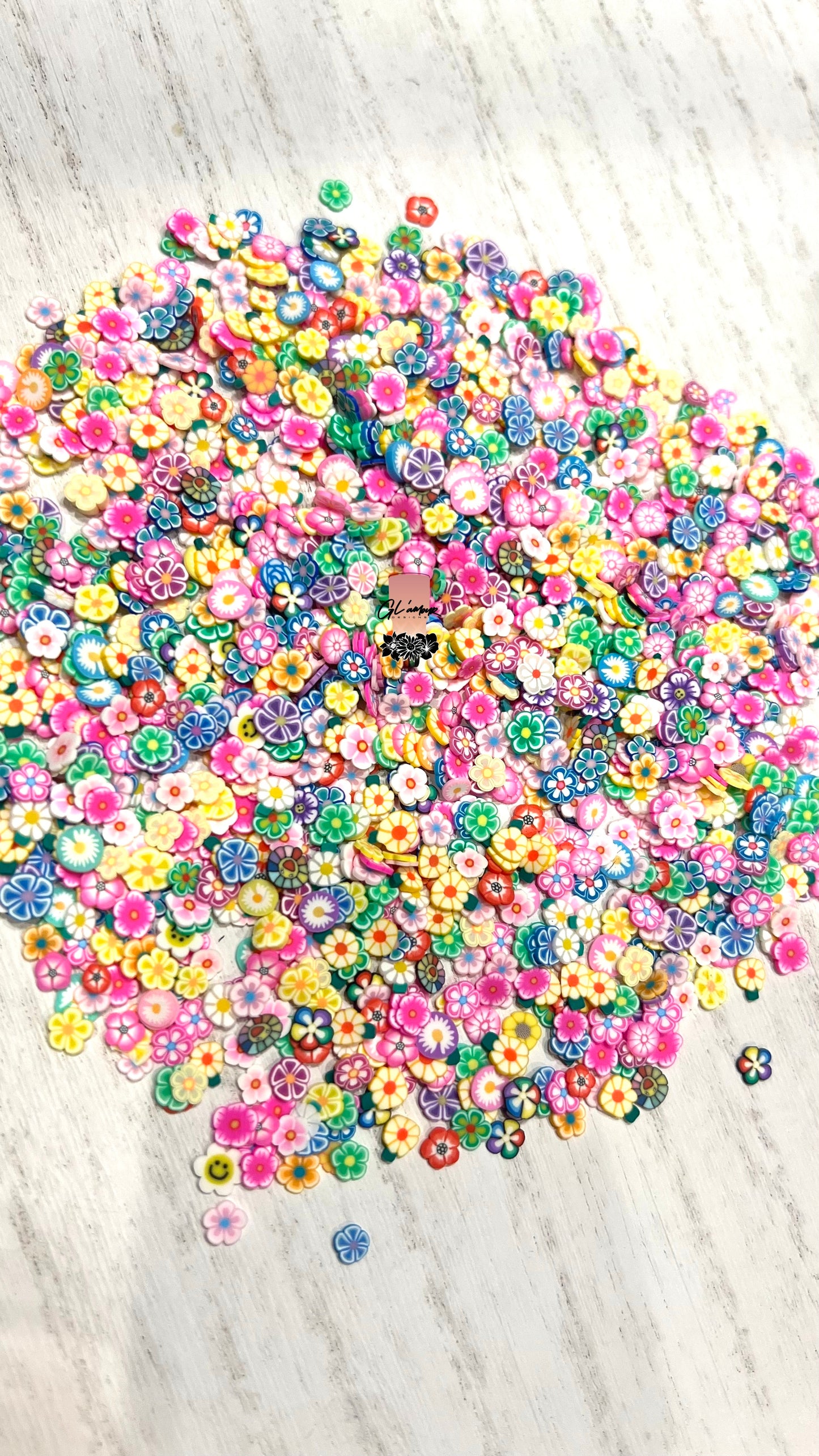 Endless Flowers Mix Polymer Slices - 5mm Small