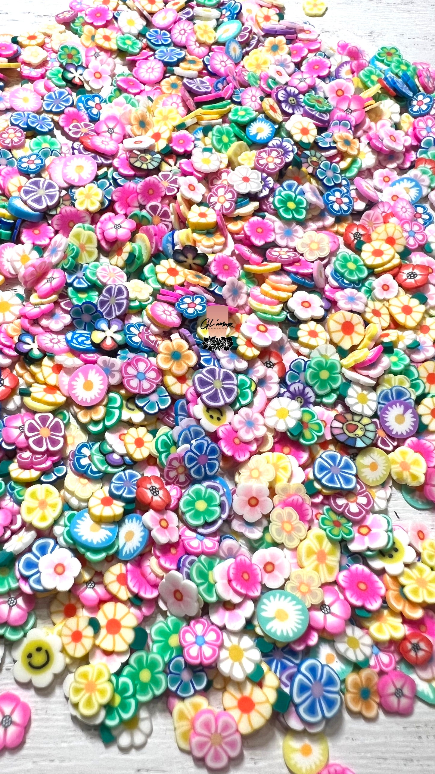 Endless Flowers Mix Polymer Slices - 5mm Small