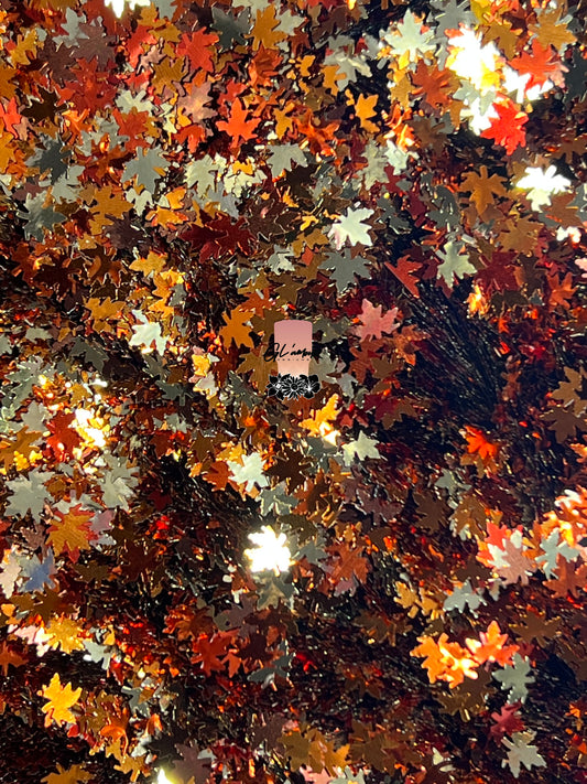 Fall Leaves Shape Chunky Glitter