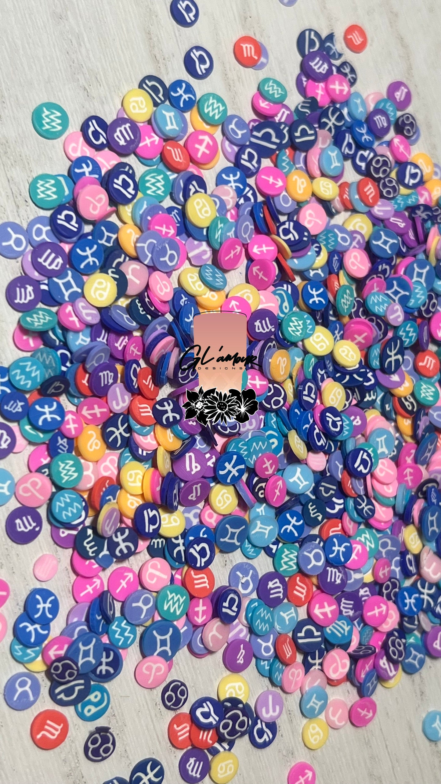 Full Zodiac Mix Polymer Slices- 5mm Small