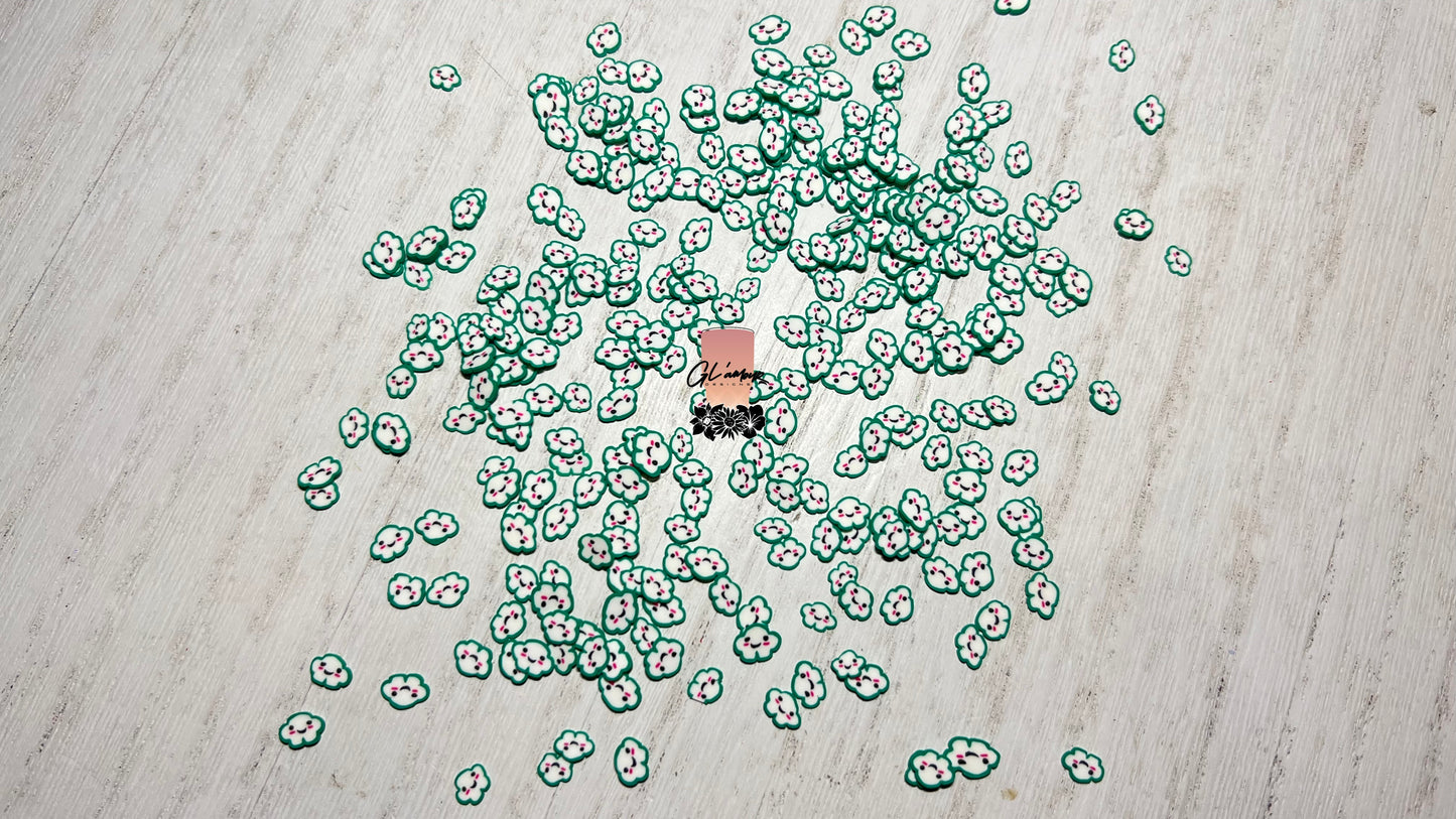 Green Cloud Polymer Slices - 5mm Small