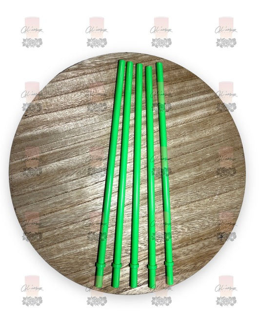 24 oz Plastic Green Straws - 10.5"