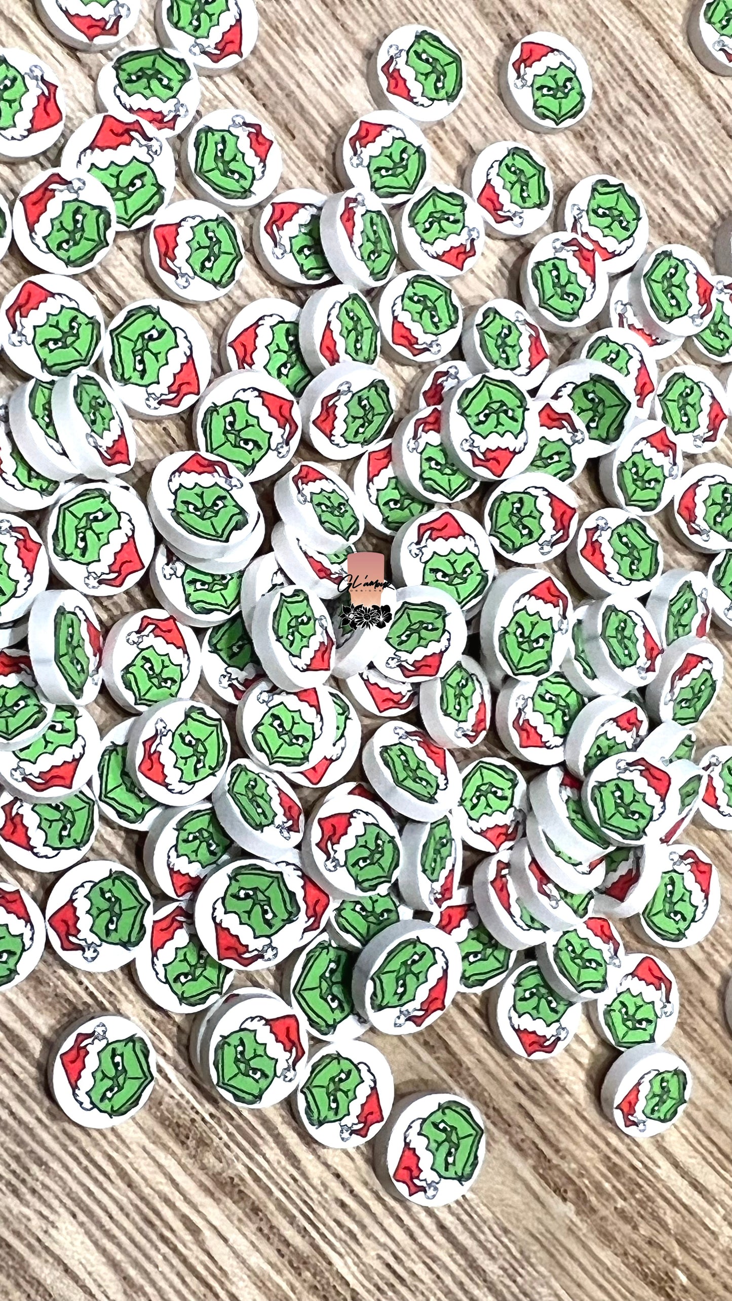 Green Guy with Hat Polymer Slices - 10mm Large