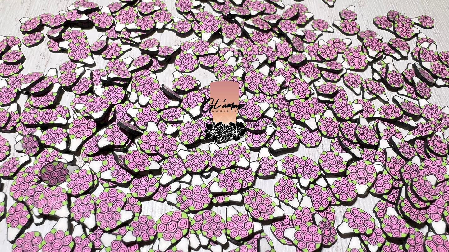 Floral Bouquet Polymer Slices- 5mm Small